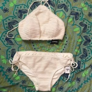 NWT Express Crochet Halter Bikini